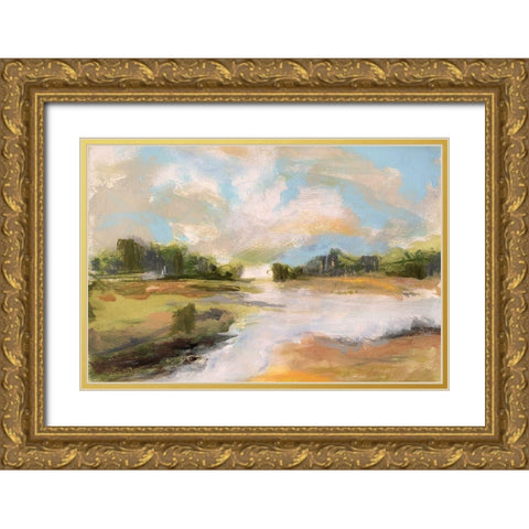 North Pond Gold Ornate Wood Framed Art Print with Double Matting by Jill, Susan