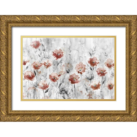 Autumnal Garden Gold Ornate Wood Framed Art Print with Double Matting by Robinson, Carol