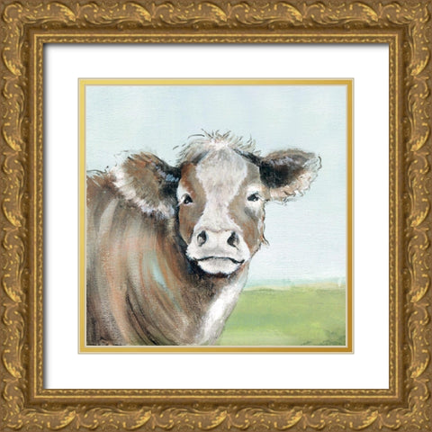 Out to Pasture I Gold Ornate Wood Framed Art Print with Double Matting by Tava Studios