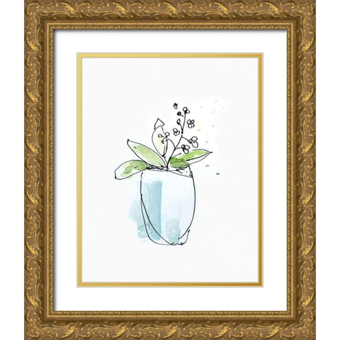 Petite Arrangement II Gold Ornate Wood Framed Art Print with Double Matting by Swatland, Sally