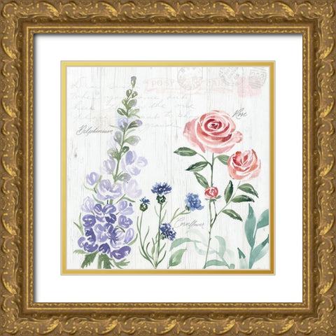 Garden Love Letters II Gold Ornate Wood Framed Art Print with Double Matting by Brockmon, Kristen