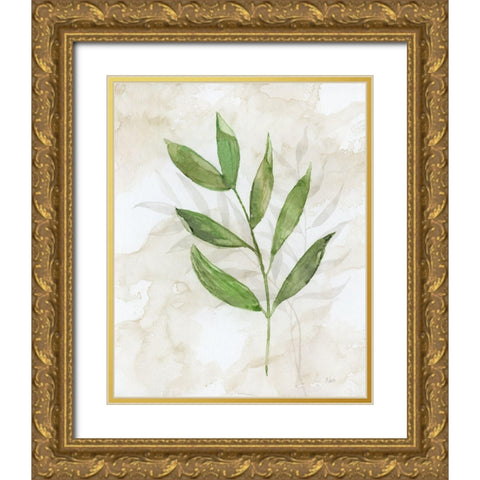 Botanical Bliss II Gold Ornate Wood Framed Art Print with Double Matting by Nan