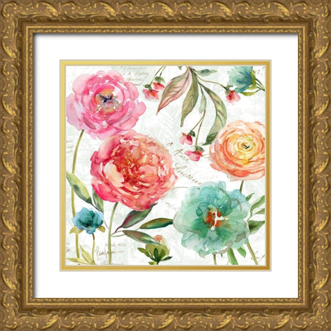 Botanical Secret Garden I Gold Ornate Wood Framed Art Print with Double Matting by Finn, Livi