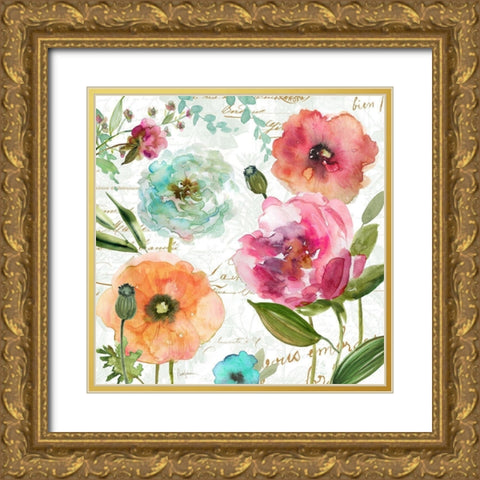 Botanical Secret Garden II Gold Ornate Wood Framed Art Print with Double Matting by Finn, Livi