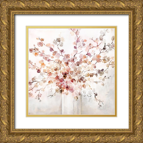 Sorbet Blossoms Gold Ornate Wood Framed Art Print with Double Matting by Brockmon, Kristen