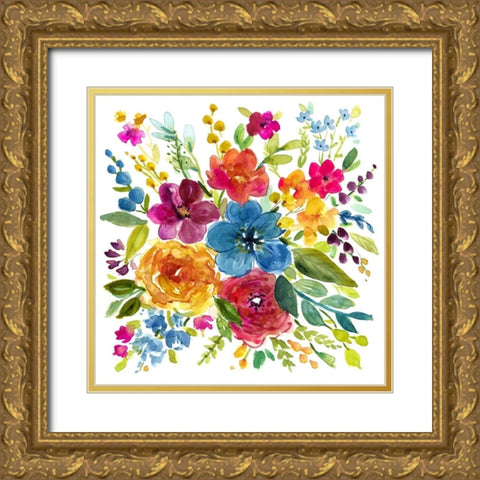 Bold and Bright I Gold Ornate Wood Framed Art Print with Double Matting by Finn, Livi