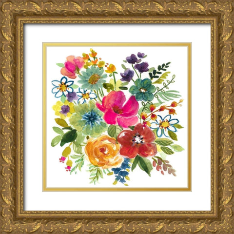Bold and Bright IV Gold Ornate Wood Framed Art Print with Double Matting by Finn, Livi