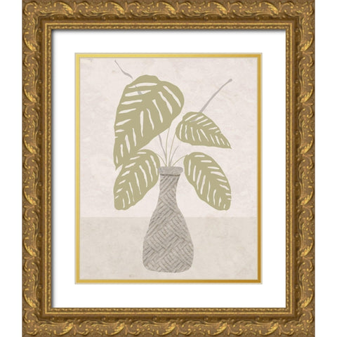 Potted Still Life II Gold Ornate Wood Framed Art Print with Double Matting by Santiago, Daniela