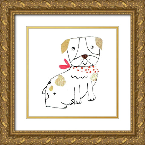 Dog Nature III Gold Ornate Wood Framed Art Print with Double Matting by Pope, Katherine and Elizabeth