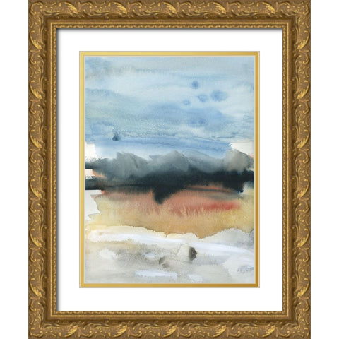 Mountain Shadows II Gold Ornate Wood Framed Art Print with Double Matting by Jill, Susan