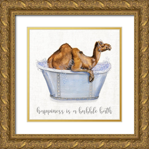 Bubble Bath Gold Ornate Wood Framed Art Print with Double Matting by Brooks, Donna