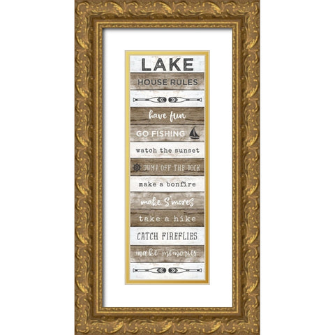 Lake House Gold Ornate Wood Framed Art Print with Double Matting by Carpentieri, Natalie