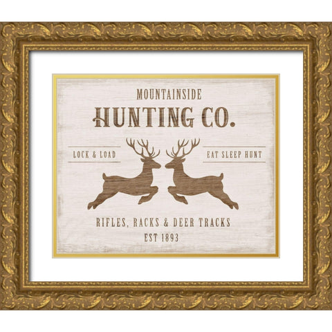 Mountainside Hunting Company Gold Ornate Wood Framed Art Print with Double Matting by Carpentieri, Natalie