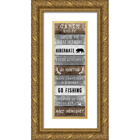 The Cabin Gold Ornate Wood Framed Art Print with Double Matting by Carpentieri, Natalie