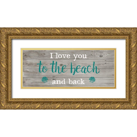 Beach and Back Gold Ornate Wood Framed Art Print with Double Matting by Murray, Amanda