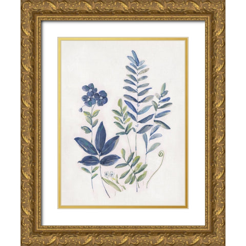 Fern Study I Gold Ornate Wood Framed Art Print with Double Matting by Swatland, Sally