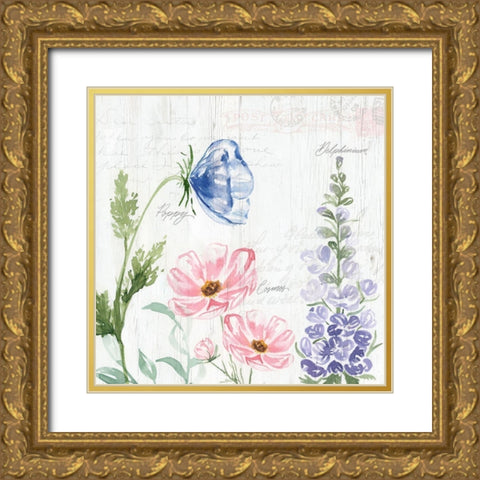 Garden Love Letters IV Gold Ornate Wood Framed Art Print with Double Matting by Brockmon, Kristen