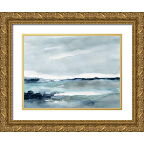 Cooling Dusk Gold Ornate Wood Framed Art Print with Double Matting by Robinson, Carol