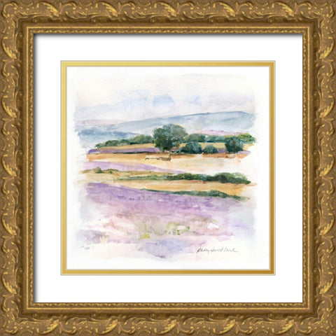 Lavender Country III Gold Ornate Wood Framed Art Print with Double Matting by Swatland, Sally