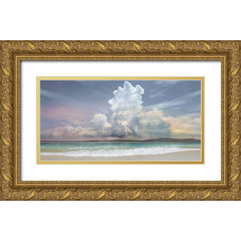 Morning Shower Gold Ornate Wood Framed Art Print with Double Matting by Calascibetta, Mike