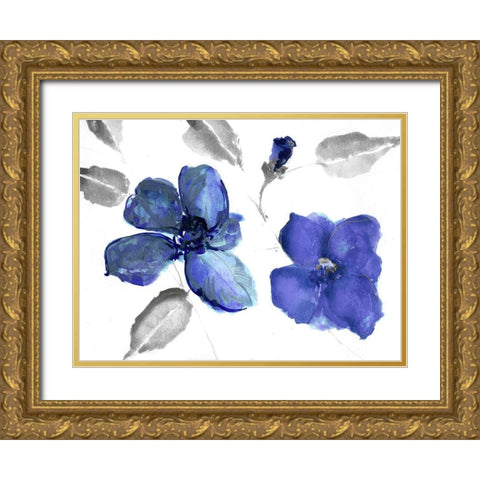 Indigo Enchantment II Gold Ornate Wood Framed Art Print with Double Matting by Swatland, Katie