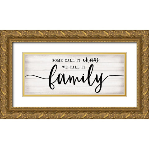 Family Chaos Gold Ornate Wood Framed Art Print with Double Matting by Carpentieri, Natalie
