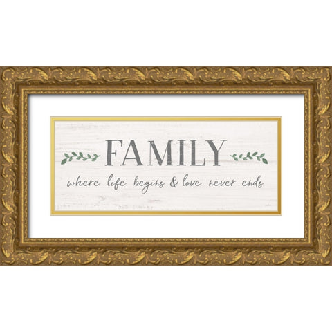 Love Never Ends Gold Ornate Wood Framed Art Print with Double Matting by Carpentieri, Natalie