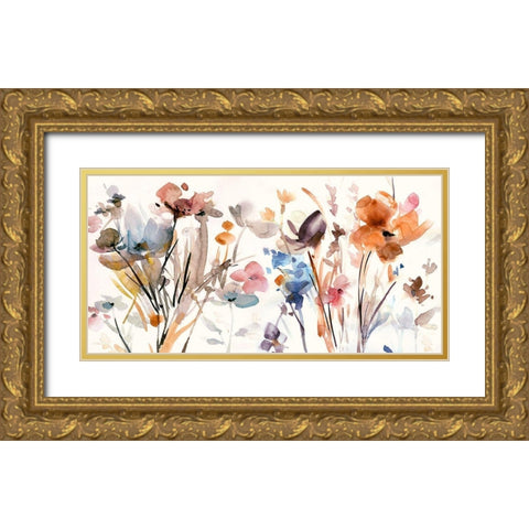 Pop Garden Gold Ornate Wood Framed Art Print with Double Matting by Robinson, Carol
