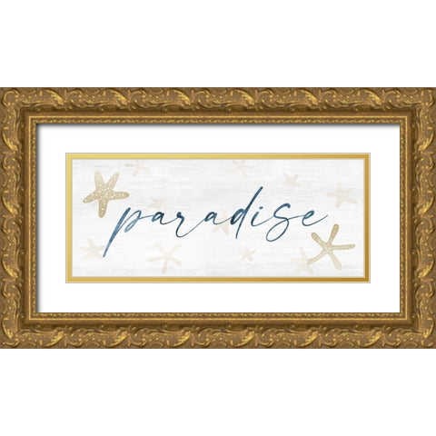 Paradise Gold Ornate Wood Framed Art Print with Double Matting by Carpentieri, Natalie