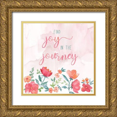 Joy in the Journey Gold Ornate Wood Framed Art Print with Double Matting by Nan