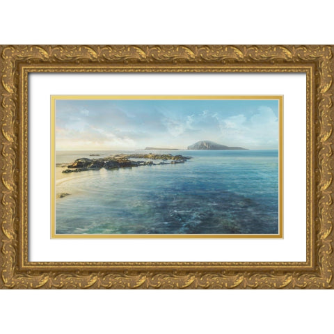 Faraway Gold Ornate Wood Framed Art Print with Double Matting by Calascibetta, Mike
