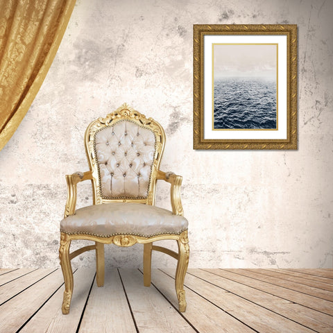 Across the Pond Gold Ornate Wood Framed Art Print with Double Matting by Calascibetta, Mike