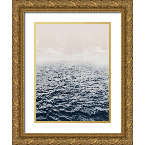 Across the Pond Gold Ornate Wood Framed Art Print with Double Matting by Calascibetta, Mike