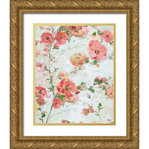 Farmhouse Sprig I Gold Ornate Wood Framed Art Print with Double Matting by Swatland, Sally