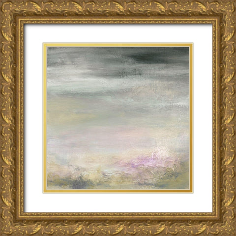 Abstracted Garden Gold Ornate Wood Framed Art Print with Double Matting by Robinson, Carol