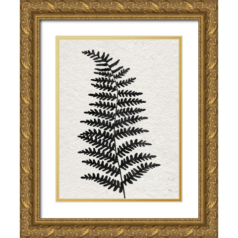 Forest Fern II Gold Ornate Wood Framed Art Print with Double Matting by Jill, Susan