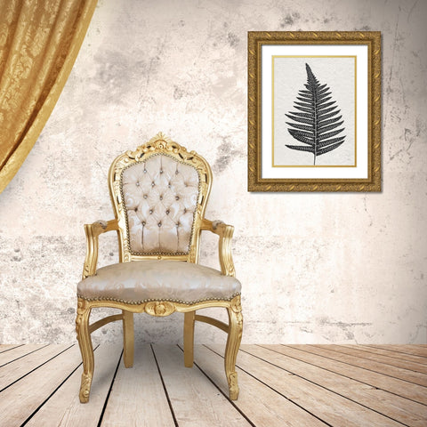 Forest Fern IV Gold Ornate Wood Framed Art Print with Double Matting by Jill, Susan