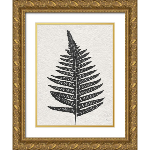 Forest Fern IV Gold Ornate Wood Framed Art Print with Double Matting by Jill, Susan