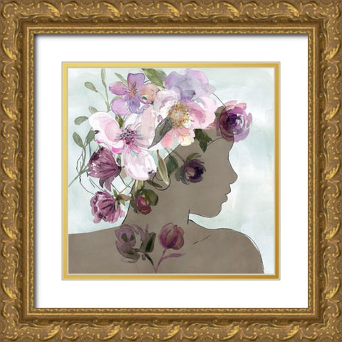 Flower Power Beauty I Gold Ornate Wood Framed Art Print with Double Matting by Robinson, Carol