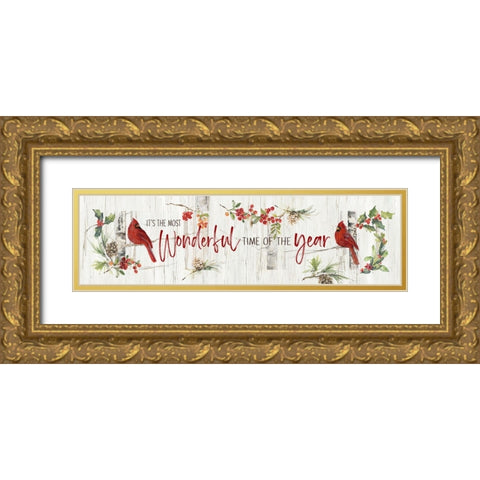 Its The Most Wonderful Gold Ornate Wood Framed Art Print with Double Matting by Swatland, Sally