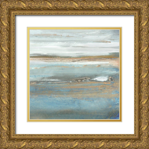 White Roe Morning II Gold Ornate Wood Framed Art Print with Double Matting by Jill, Susan