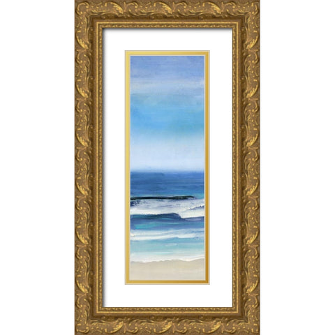 Breaking Waves I Gold Ornate Wood Framed Art Print with Double Matting by Swatland, Sally