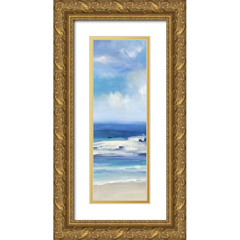 Breaking Waves II Gold Ornate Wood Framed Art Print with Double Matting by Swatland, Sally