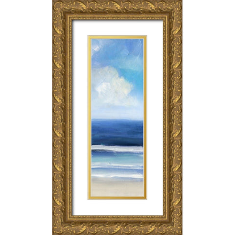 Breaking Waves III Gold Ornate Wood Framed Art Print with Double Matting by Swatland, Sally