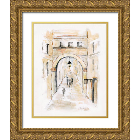 Venice Market Day I Gold Ornate Wood Framed Art Print with Double Matting by Swatland, Sally