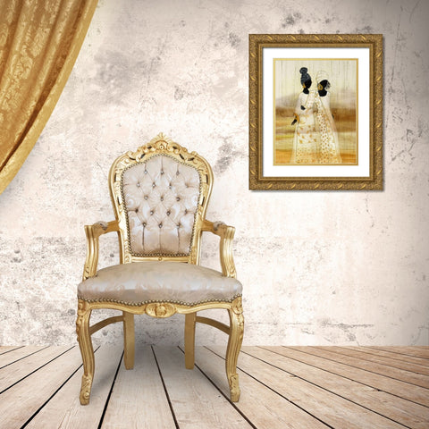 Walk By Faith Gold Ornate Wood Framed Art Print with Double Matting by Tava Studios