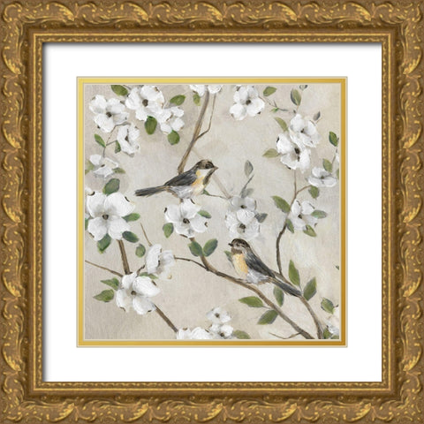 Spring Has Sprung Gold Ornate Wood Framed Art Print with Double Matting by Nan