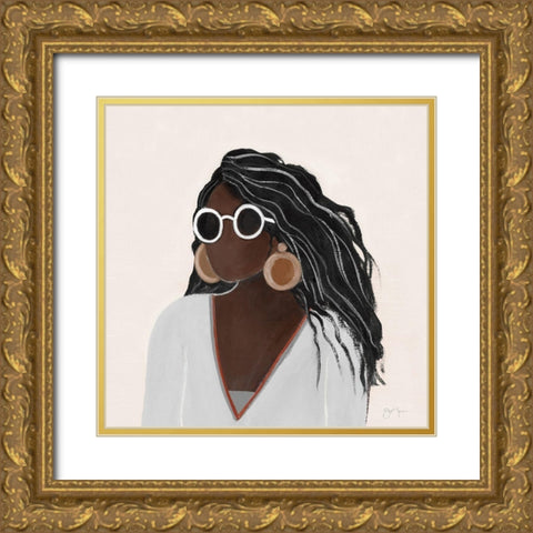 Beauty All That III Gold Ornate Wood Framed Art Print with Double Matting by Tava Studios