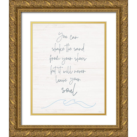 Shake the Sand Gold Ornate Wood Framed Art Print with Double Matting by Carpentieri, Natalie