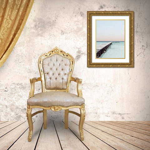 La Playa Gold Ornate Wood Framed Art Print with Double Matting by Carpentieri, Natalie